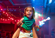 Child enjoying entertainment at Haven